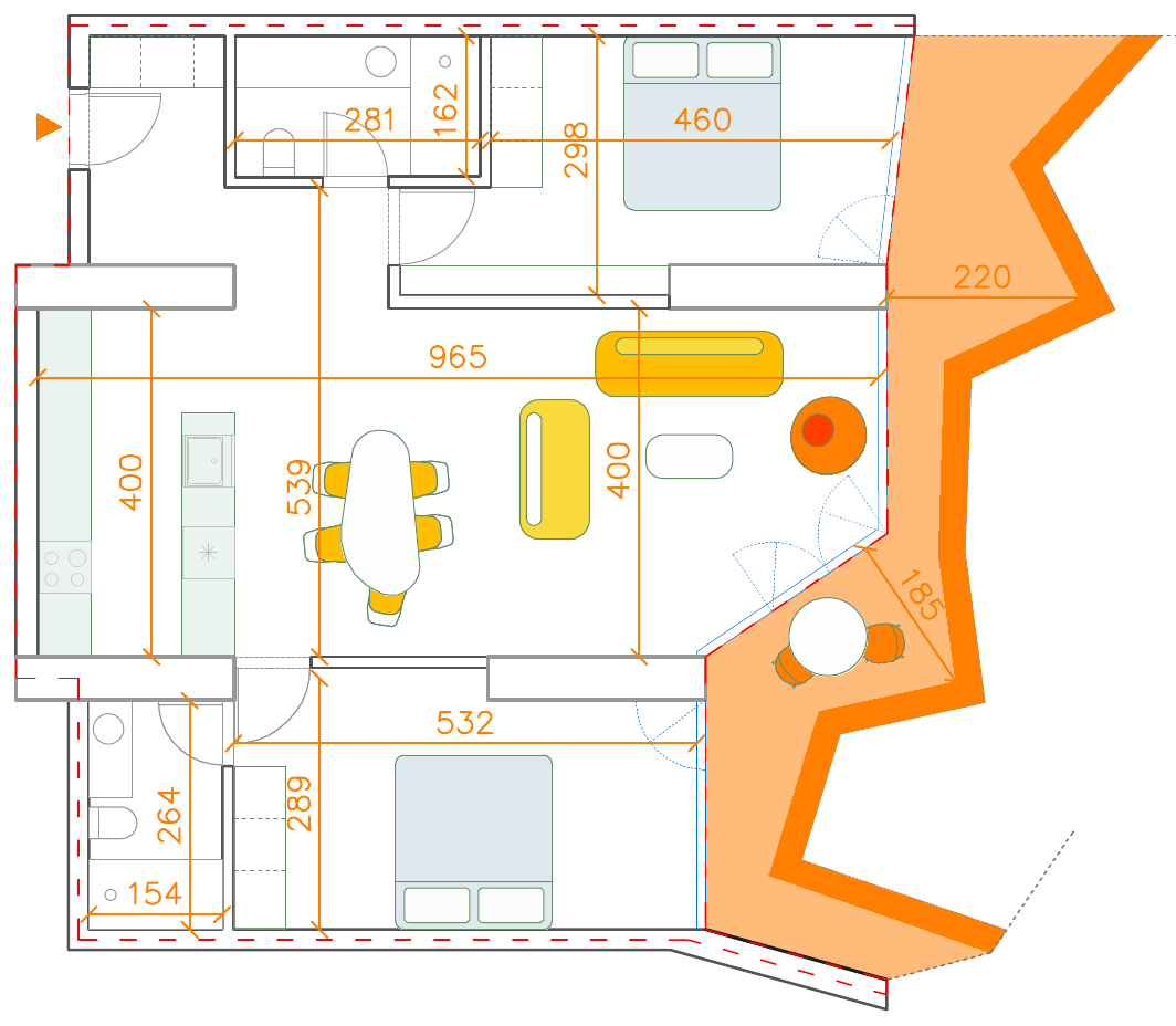 2D plan apartmana A02